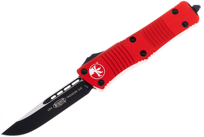 Microtech 139-1RD Troodon S/E Red Handle Black Blade